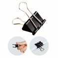 thumbnail image 3 of DELI 9544-25mm 12pcs/lot Multifunction Black Metal Mini Size Clamp Clips Long Tail Clips Solid Money Letter Tickets Clips, 3 of 8