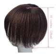 thumbnail image 3 of Clip in Human Hair Bangs Middle Part Indian Fringe Hairpieces Straight Natural Hair Crown Topper Clip in Top Hairpieces for Women with Thinning Hair, 3 of 7