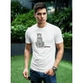 thumbnail image 2 of Sketch Of Sitting Leopard T-Shirt Men -Image by Shutterstock, Male 3X-Large, 2 of 4