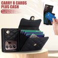 thumbnail image 7 of Allytechgroup for Samsung Galaxy Note 20 Ultra Wallet Case with 5 Cards Holders, Detachable Hand Strap & Shoulder Lanyard RFID Blocking Shockproof Protective Phone Case for Girls Women, Black, 7 of 7