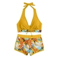 thumbnail image 5 of RQYYD Two Piece Bathing Suit with Shorts for Women Push Up Bikini Swimsuit Set with Boy Short Bikini Sets for Womens, 5 of 6