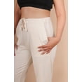 thumbnail image 2 of Women's Cottonique W12209 Latex Free Cotton Drawstring Sleep Pant w/ Pockets (Natural 7), 2 of 5