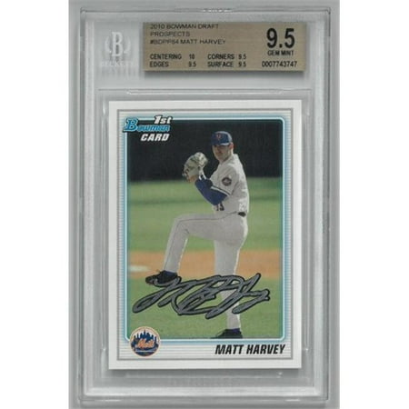 - Athlon Sports CTBL-022111 New York Mets Matt Harvey 2010 Bowman Draft Prospects Rookie Baseball Card No.BDPP84- BGS Graded 9.5 Gem Mint