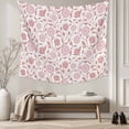 thumbnail image 5 of Pink Flowers Tapestry for Bedroom Wall Hanging Tapestry, Rustic Vintage Botanical Plants Floral Ceiling Backdrop Tapestries Poster Blanket Wall Decor for Teens Room Living Room Dorm 51" x 59", 5 of 8
