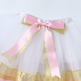 thumbnail image 6 of IBTOM CASTLE Toddler Baby Girls Princess Birthday Outfits Sleeveless Printed Vest Tops+Tulle Tutu Dress+Flower Crown Party Clothes 5-6 Years Pink & White, 6 of 8