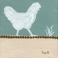 thumbnail image 2 of Bryan, Kathleen 12x12 Black Ornate Wood Framed with Double Matting Museum Art Print Titled - Out  to Pasture IV-White Chicken, 2 of 4
