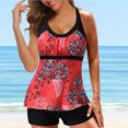 thumbnail image 2 of eczipvz Maillots de Bain Femmes Couleur Unie et Imprimé Ensemble Bikini Deux Pièces Rouge,m, 2 of 5