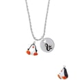 thumbnail image 2 of Delight Jewelry Resin Penguin Silvertone Script Initial Disc - & - Charm Necklace, 20"+3", 2 of 4