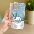 thumbnail image 6 of SKLYDDI Multicolor Snowy Forest for iPhone 13 Pro Case - Red Berries, Snowflakes, Light Blue House, TPU Flexible, Aesthetic Cute, 6 of 7