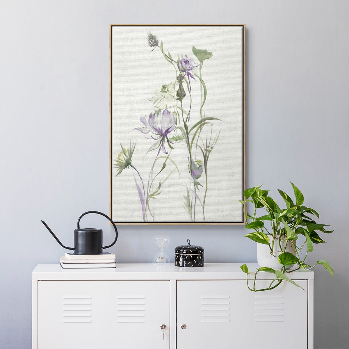 Late Summer Wildflowers II V30 Framed Premium Gallery Wrapped Canvas - Ready to Hang