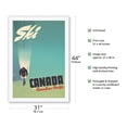 thumbnail image 2 of Ski Canada - Canadian Pacific - Vintage Railroad Travel Poster by Peter Ewart c.1941 - Fine Art Rolled Canvas Print 27in x 40in, 2 of 4