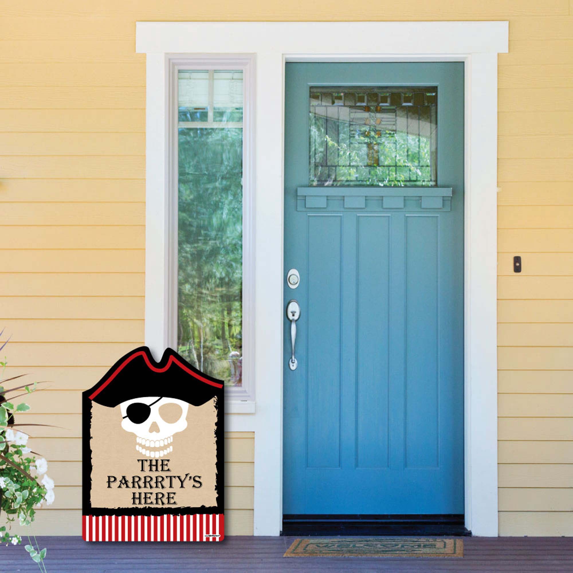 Big Dot of Happiness Beware of Pirates - Party Decorations - Pirate Birthday Party Welcome Yard Sign