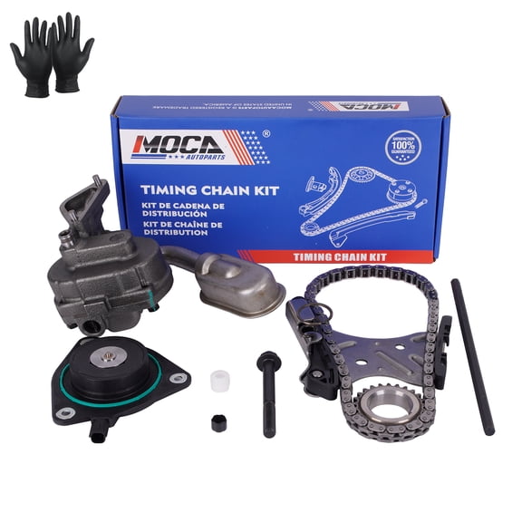 MOCA AUTOPARTS Timing Chain Kit with Oil Pump Timing Solenoid Fit for 2006-2011 Chevrolet Impala V6 3.5L 3.9L & 2007-2010 Pontiac G6 V6 3.5L