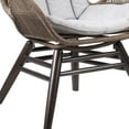 thumbnail image 4 of King Indoor Outdoor Lounge Chair in Dark Eucalyptus Wood with Truffle Rope and Gray Cushion, 4 of 7