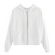 thumbnail image 2 of ICHUANYI Clearance Women Casual Long Sleeve Zipper Pocket Shirt Hooded Sweatshirt Tops(White, M) ICHUANYI WER2023081005220, 2 of 6