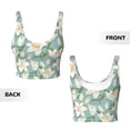 thumbnail image 6 of Uemuo Lilies Flowers Pattern Women's Sports Bra - High Impact Support, Breathable, and Comfortable Athletic Bra for Running, Yoga, and Workouts, 6 of 9