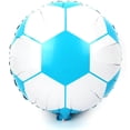 thumbnail image 4 of Yanonmyfd 10 Pack 18 Inch Blue Soccer Foil Balloons Football Helium Metallic Mylar Balloons for Birthday Party Sports Theme World Cup Party Decorations, 4 of 14