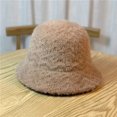thumbnail image 5 of CoCopeaunts Women Bucket Hat Warm Wool Knitting Basin Hat Autumn Winter Fashionable Plush Fisherman Hat Thickened for Outdoor, 5 of 8