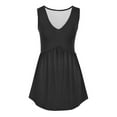 thumbnail image 5 of Women's Flowy Pleated Ruffle Sleeveless V Neck Tank Top Casual Summer Tunic Blouse Comfortable Shirt, 5 of 5