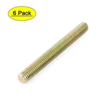 1mm Pitch M6 x 55mm Male Threaded Rod Bar Bronze Tone 6 Pcs