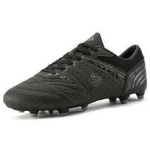 DREAM PAIRS Men Sports Athletic Light Outdoor Football Soccer Cleats Shoes 160859-M BLACK/DARK/GREY Size 9