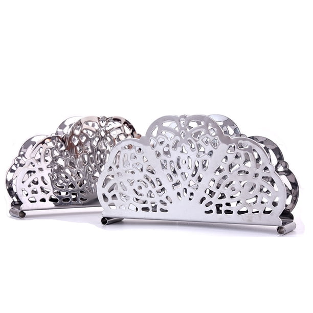 Servilletero de acero inoxidable, soporte independiente para toallas de papel, organizador, dispensador de pañuelos para encimeras de cocina, mesa de comedor, mesa de picnic, uso interior y exterior, TUNC Sencillez
