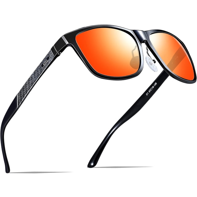 Gafas de Sol Polarizadas ATTCL AL-MG de Metal Rectangulares para Hombre