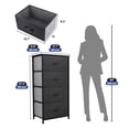 thumbnail image 6 of ModFusion Black 4-Drawer Fabric Dresser with Steel Frame & Wood Top, Storage for Adults & Teens, 6 of 9