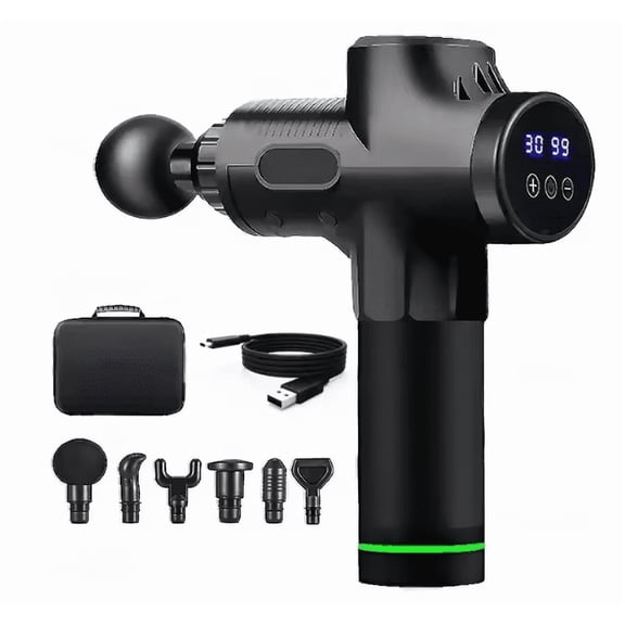 Fascial Massage Gun Electric Percussion Pistol Massager Body Neck Back Deep Tissue Muscle Relaxation Massage Gun Fitness