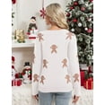 thumbnail image 3 of Ugly Christmas Sweaters for Women Cute Christmas Gingerbread Man Christmas Sweater Loose Knit Warm Pullover Sweater Shermie, 3 of 6