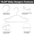thumbnail image 2 of GoodtoU Kids Hangers 100 Pack Baby Hangers for Closet Toddler Hangers Plastic White Childrens Hangers Small Hangers 10.24inch, 2 of 7