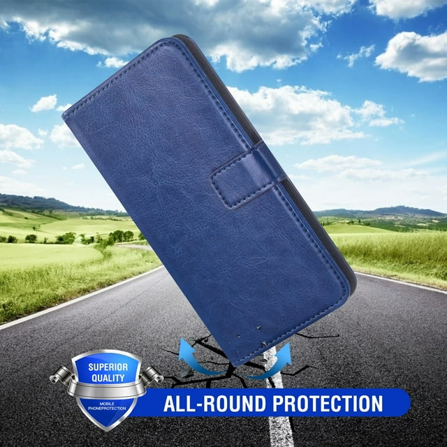 Mobile Phone Cover for Samsung J3 2016, Cover Premium Pu Leather Tpu Flip Case Magnetic Closure Card Compartment Stand Function Wallet with Lanyard Protective Cover