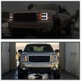 thumbnail image 4 of Spec-D Tuning Black LED Bar Projector Headlights Compatible with 2007-2013 GMC Sierra Models 1500 1500HD 2500HD 3500HD, Left + Right Pair Headlamps Assembly, 4 of 4