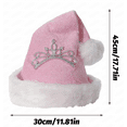 thumbnail image 3 of Christmas Plush Crown Hat Decorations, Christmas Princess Crown Christmas Hats, Family Christmas Clothing Gifts Hats Headwear(11.8×17.7 in), 3 of 7