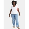 thumbnail image 4 of Terra & Sky Women's Plus Size V-Neck Tee with Short Sleeves, Sizes 0X-4X, 4 of 5