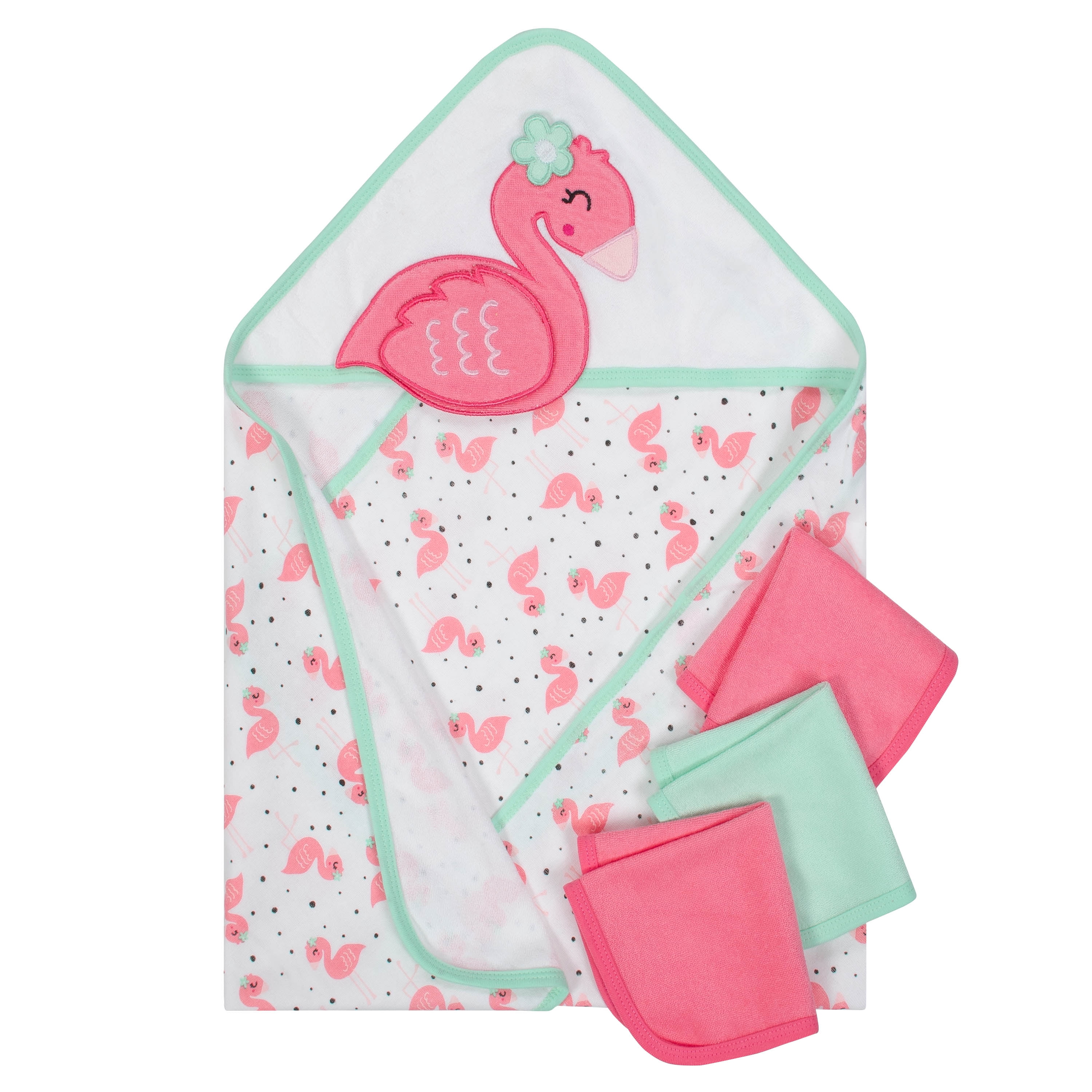 baby girl hooded towel