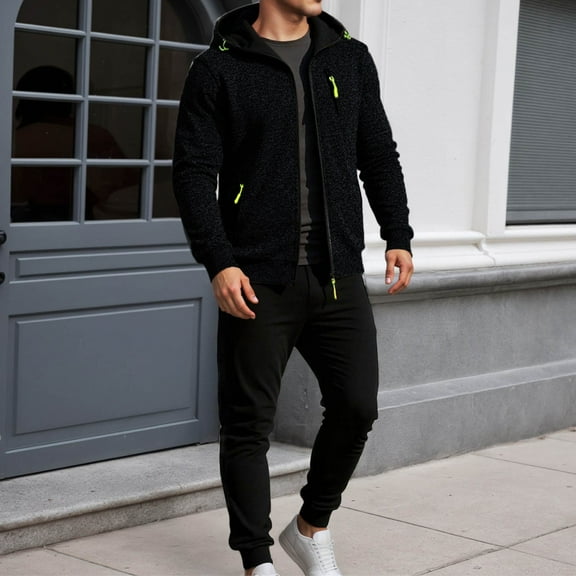 Men's Tracksuits Sweatsuits for Men Track Suits 2 Piece Set Plain Casual Zip up Full Sleeve Jogging Outfit For Men Casual Running Jogging Sport Suit Sets