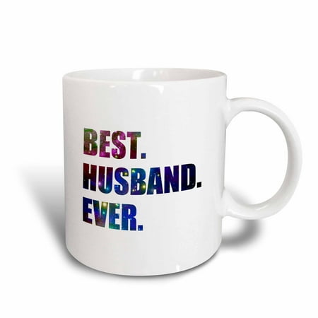 3dRose Best Husband Ever - cut out of outer space stars and galaxies graphic, Ceramic Mug,