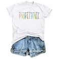 thumbnail image 5 of Women's Workout T Shirts Novelty Pickleball Graphic Print Short Sleeved Tee Tops Trendy Casual Relaxed Fit Basic Outfit Blouses, 5 of 7