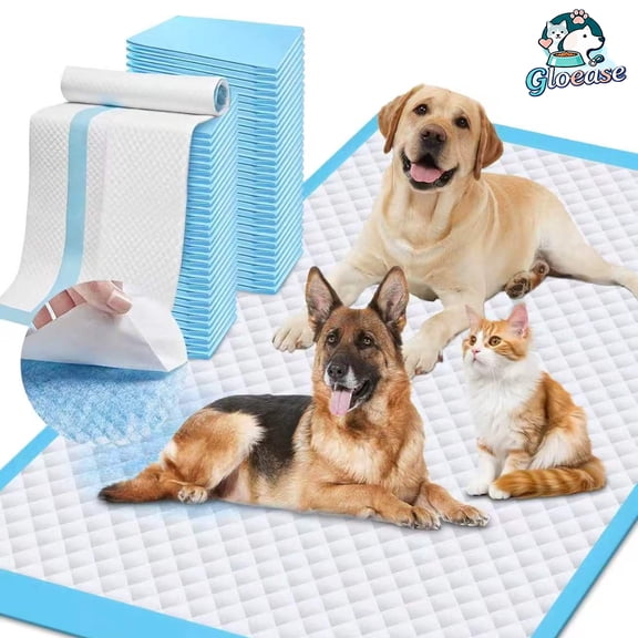 Gloease Extra Large Puppy Training Pads, XXXL 40 Pack 31x55 Inch, 7-Layer Quick-Dry Odor Control Leak-Proof Disposable, for Big Pets