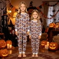 thumbnail image 5 of Racifhz Family Matching Pajamas Halloween Loungewear Set Witch Print Long Sleeve Top and Pants Cozy Sleepwear for Halloween Gifts, 5 of 7