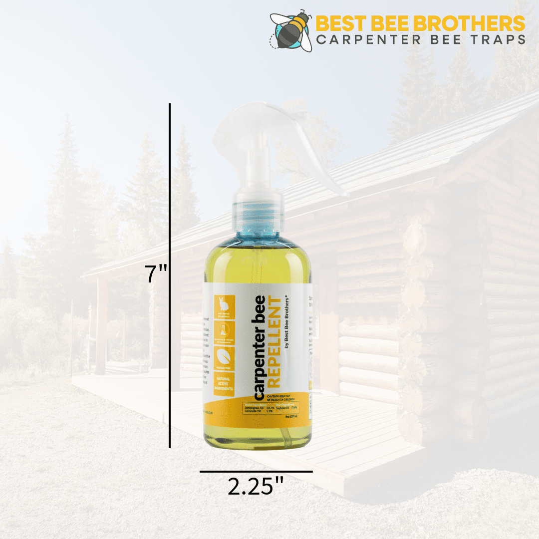 Best Bee Brothers Citrus Carpenter Bee Repellent Spray, Effective Long-Lasting Citrus Spray Made with Essential Oils, 8 Oz. (4 Pack)