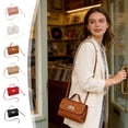 thumbnail image 1 of Bolso de hombro de cuero de PU pequeño y acolchado acolchado mini acolchado para mujer, con asa superior y cerradura metálica para uso cotidiano casual, 1 of 6