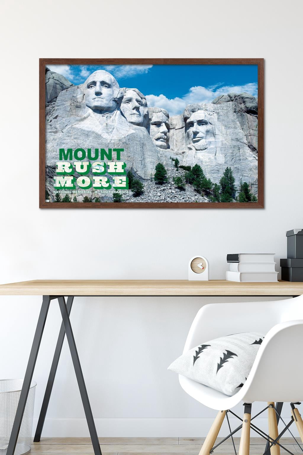 Mount Rushmore Wall Poster, 22.375" x 34", Framed