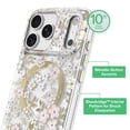 thumbnail image 3 of onn Phone Case for iPhone 18 Pro / 17 Pro, MagSafe Compatible - Pink & White Floral with Gems, 3 of 6