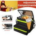 thumbnail image 5 of Food Delivery Bag,Large Insulated Backpack for Doordash/Uber Eeats, Expandable Cooler Bags for Bike/Motorcycle with Reflective Strip and Cup Holders,Reusable Pizza Food Delivery Bag with Hand Straps, 5 of 8