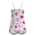 thumbnail image 5 of LIIPEE Womens Sexy Camisole Love Printing Shorts 2PCS Set Sleepwear Lace Backless Trim Hot Pants Suit Comfort Pajamas, 5 of 5