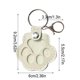 thumbnail image 5 of Llavero de cuero con pata de perro | Llavero de recuerdo de pelo de mascota | Colección conmemorativa | Regalo único para recuerdo de mascotas | Cuero suave duradero | Anillo de metal seguro | 1, 5 of 5