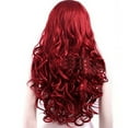 thumbnail image 5 of HGWXX7 wigs human hair Brazilian Women Red Brazilian Long Wavy Curly Parting High Temperature Fiber Wig for Women, 5 of 6