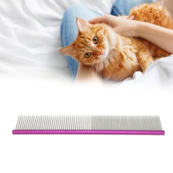Pet Steel Comb, Stainless Steel Grooming Comb, Prevents Static Dog Grooming Comb for Shedding Tangles, Knots, Mats, Professional Grooming Tool for Long and Short Haired Dog